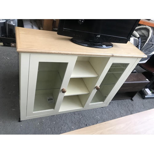 386 - Cream display cupboard