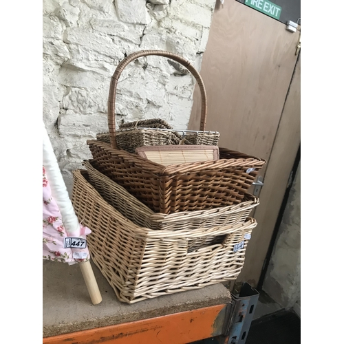 448 - 4 Wicker baskets