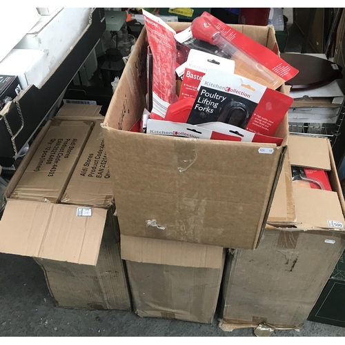 500 - 4 Boxes of kitchen utensils