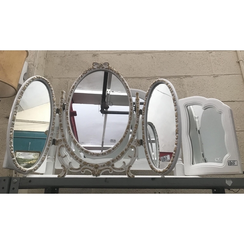 53 - 2 Triple vanity mirrors