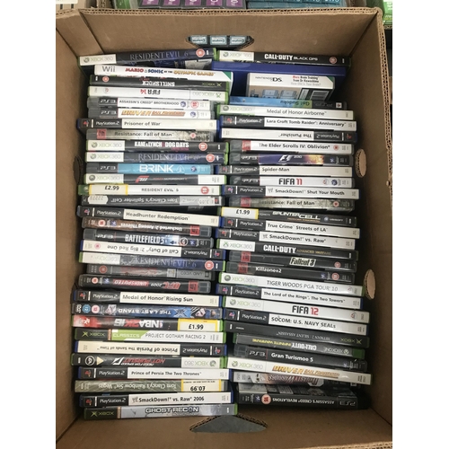 532 - Box containing Xbox games etc