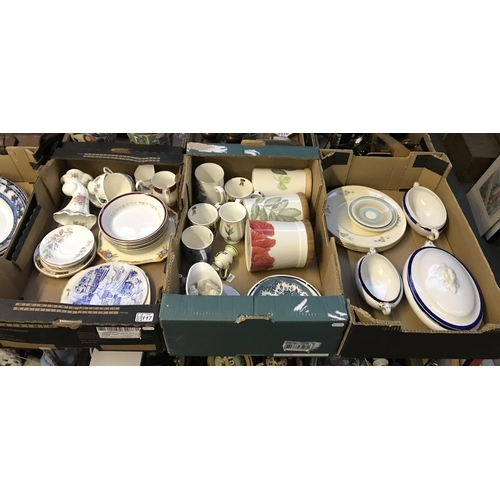 117 - 3 Boxes containing Portmeirion Botanic Blooms China etc