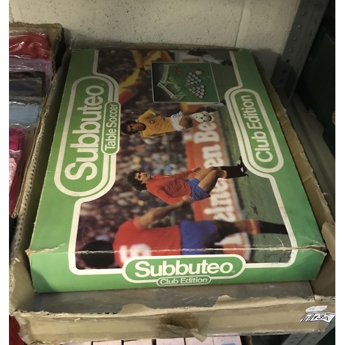 13A - Box containing vintage Subbuteo set