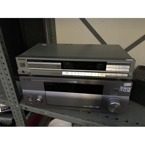 147 - Technics CD player and Yamaha RX-V1700 receiver