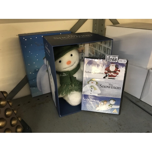 168 - A collector's 'Snowman' Teddy and DVD