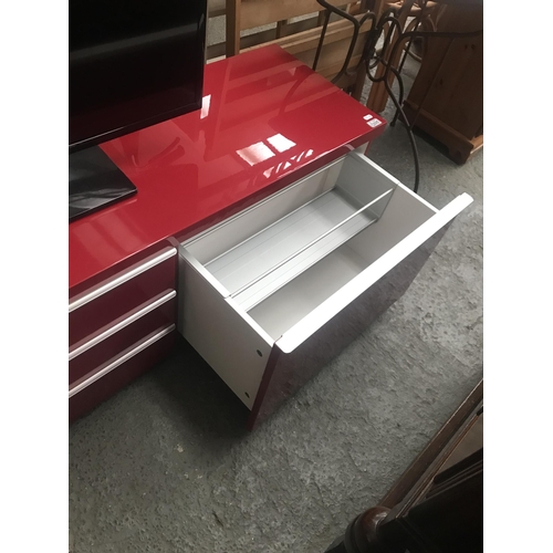 305 - High quality red gloss TV unit