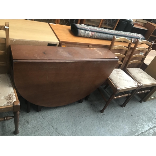 344 - Drop leaf table and 4 chairs