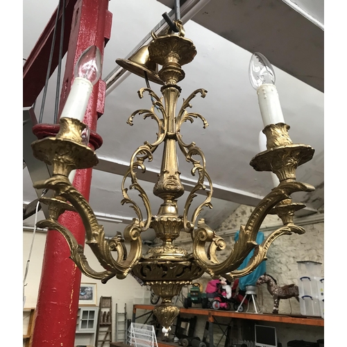 438 - Vintage brass light fitting