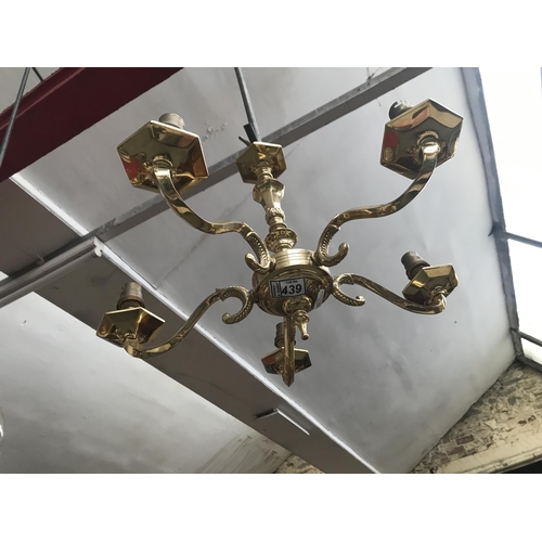 439 - Vintage brass light fitting