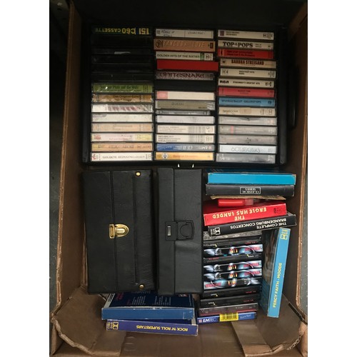 30 - 2 Boxes containing music cassettes