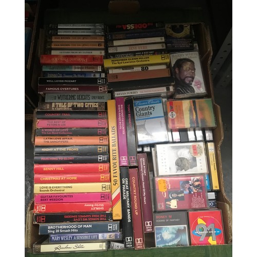 30 - 2 Boxes containing music cassettes