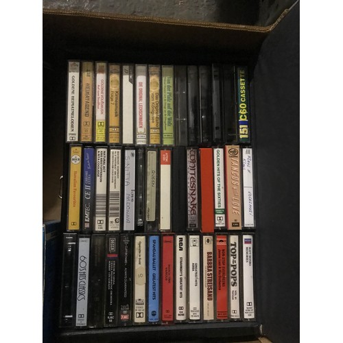 30 - 2 Boxes containing music cassettes