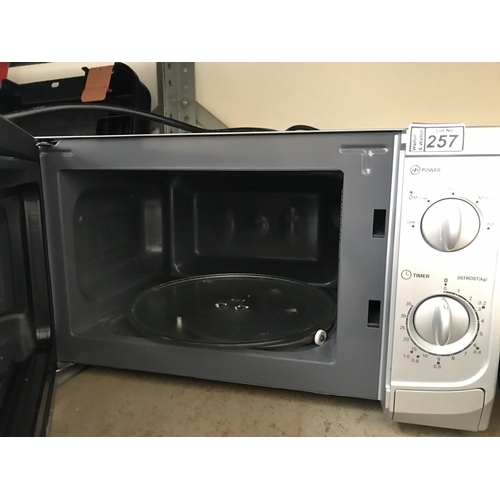 257 - Silver microwave