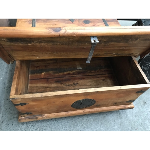 294 - Pine box/ coffee table (90 x 90cm)