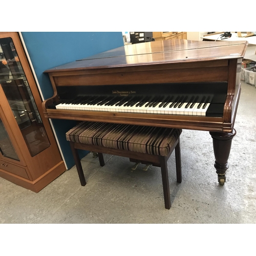 431 - Broadwood baby grand piano and stool