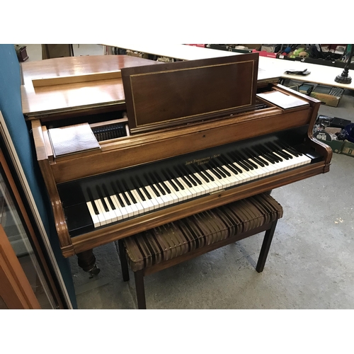 431 - Broadwood baby grand piano and stool