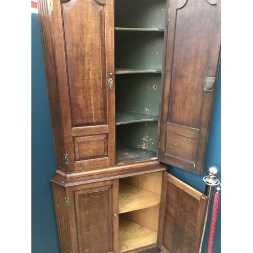 434 - Oak corner cupboard