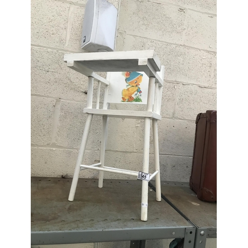 45 - Vintage doll's highchair