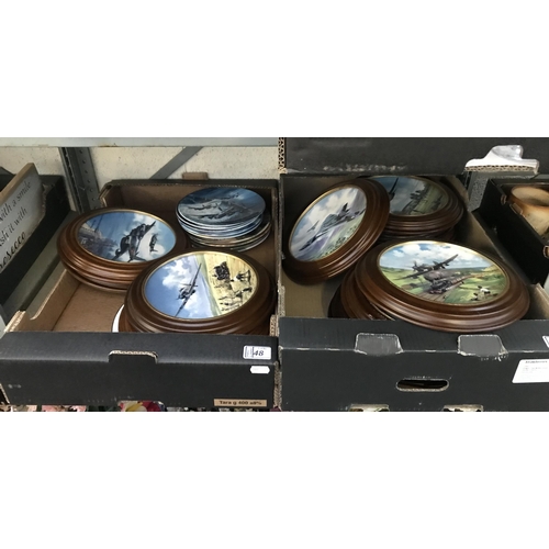 48 - 2 Boxes containing Royal Doulton Airforce collector's plates