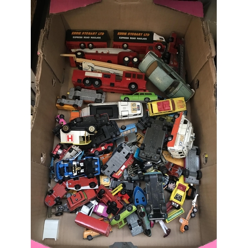 59 - Box containing Matchbox and Eddie Stobart vehicles etc