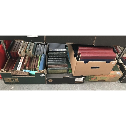 171 - 4 Boxes containing books