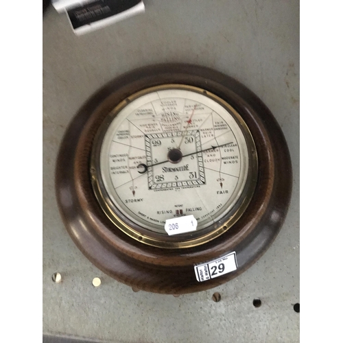 29 - Short & Mason barometer (cracked glass)