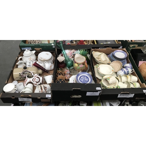 65 - 3 Boxes containing China, jugs and a foot warmer etc