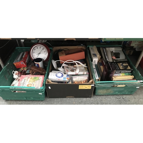 89 - 3 Boxes containing China and books etc
