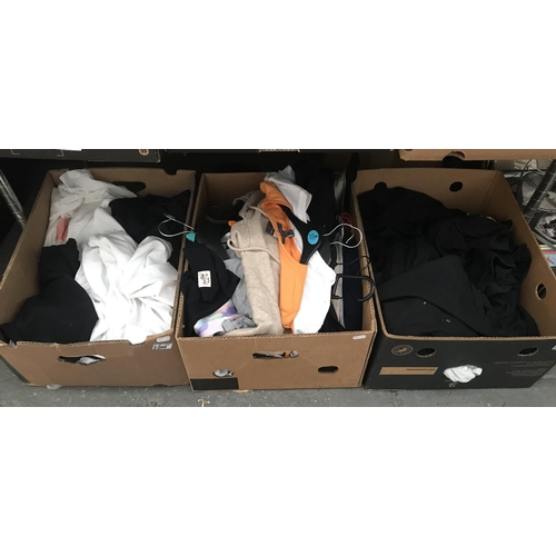 96 - 3 Boxes containing clothing