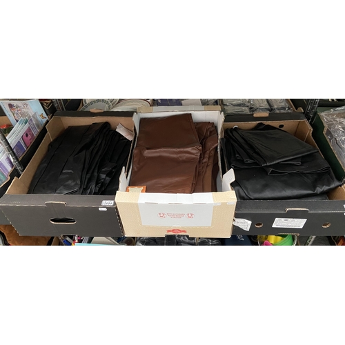 101 - 3 Boxes containing new leather garments