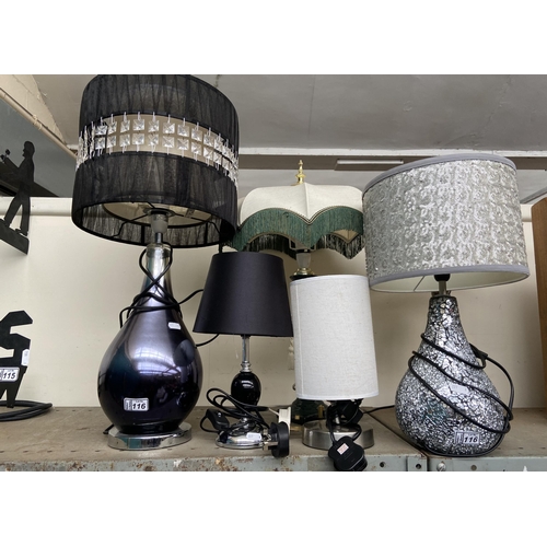 116 - 6 Table lamps