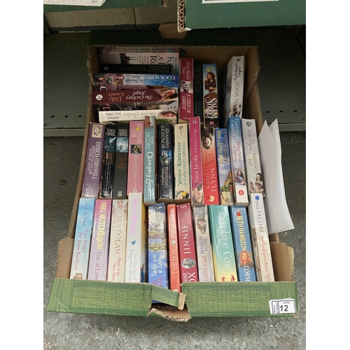 12 - Box containing romantic novels