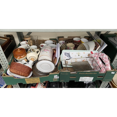 129 - 2 Boxes containing kitchenware