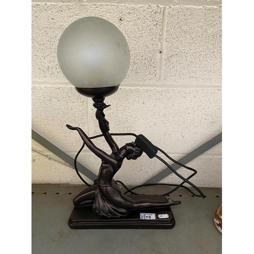 16 - Lady 'crackle' lamp