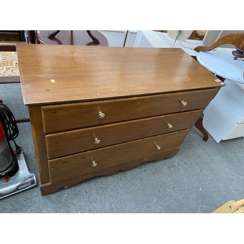 310 - Pine 3 drawer chest of drawers