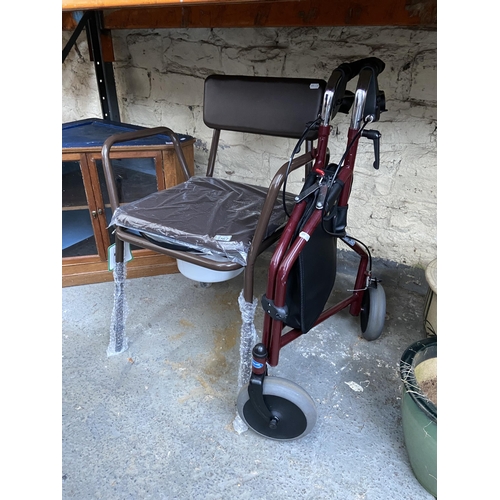 367 - New commode and a mobility walker