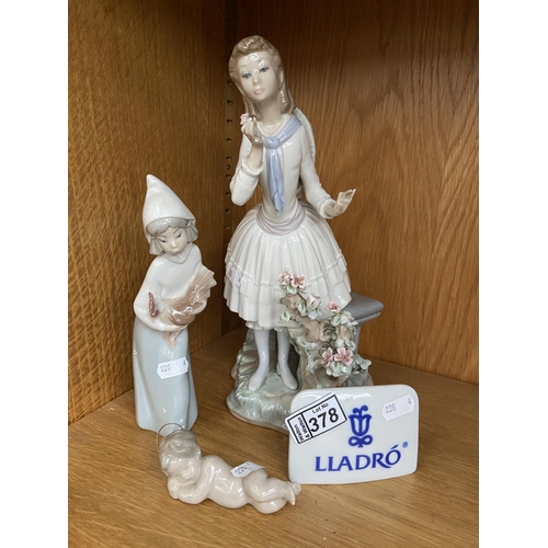 378 - 3 Lladro figures