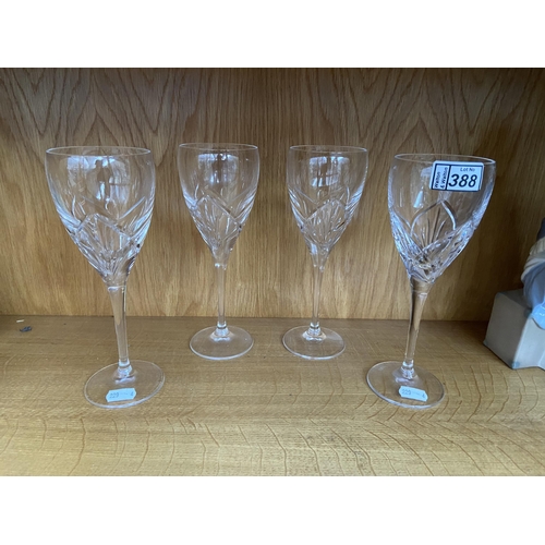 388 - 4 Edinburgh Crystal wine glasses