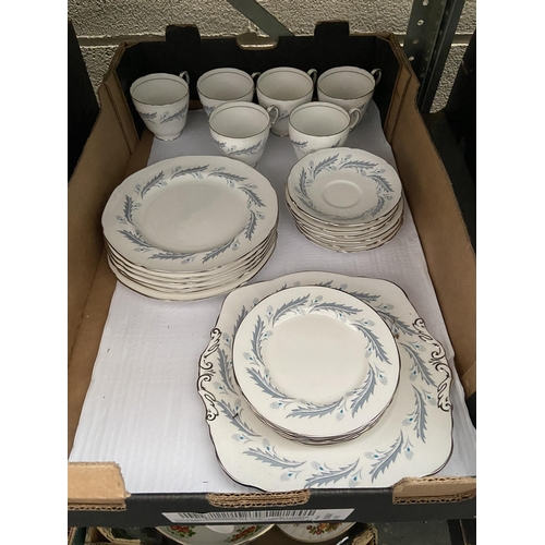 53 - Box containing Paragon 'Bridal Leaf' China