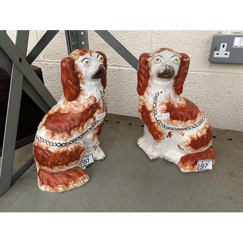 57 - Pair of Staffordshire style dogs