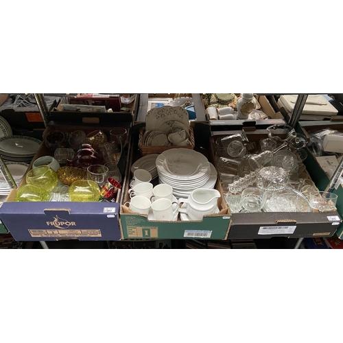 80 - 3 Boxes containing glassware and Royal Doulton 'Morning Star' China