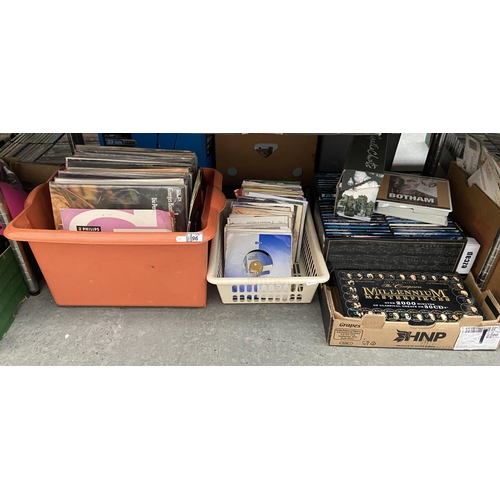 96 - 3 Boxes containing records and CDs etc