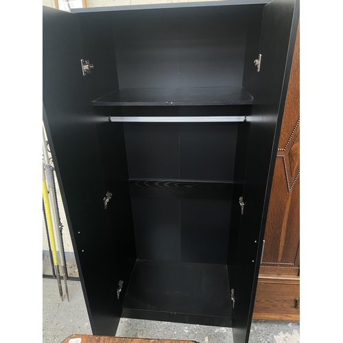 276 - Black gloss wardrobe