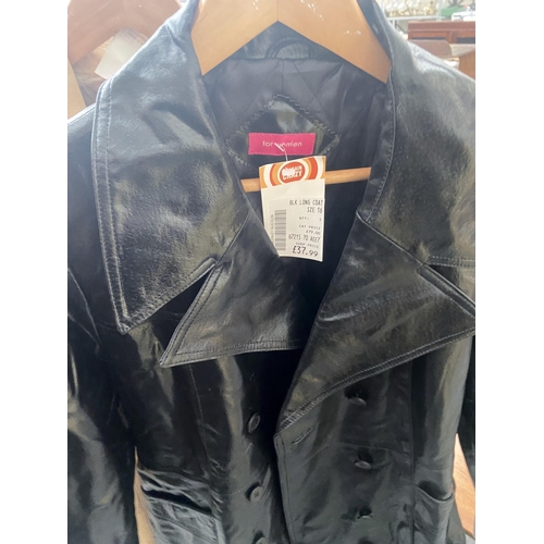 312 - 3 New leather overcoats