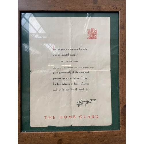 463 - 2 Framed and glazed letters signed King George V