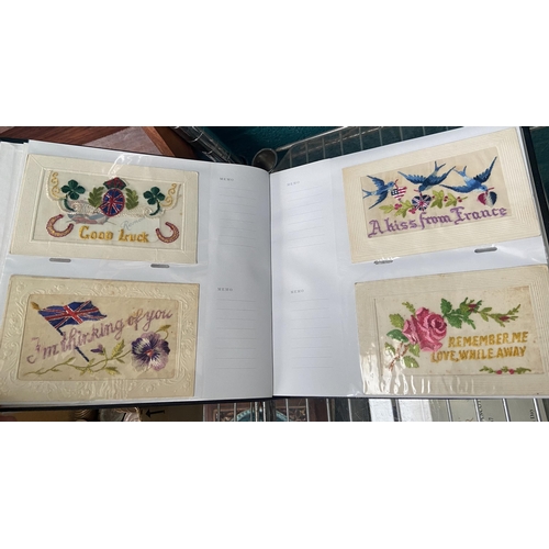 471 - Album of WW1 silk sweetheart cards and postcards