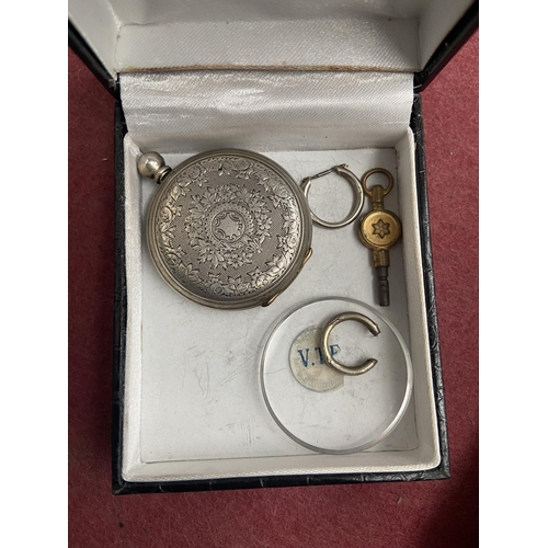 512 - Lady's silver pocket watch A/F