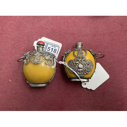 518 - Pair of Chinese perfume/ snuff bottles