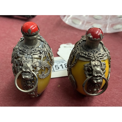 518 - Pair of Chinese perfume/ snuff bottles