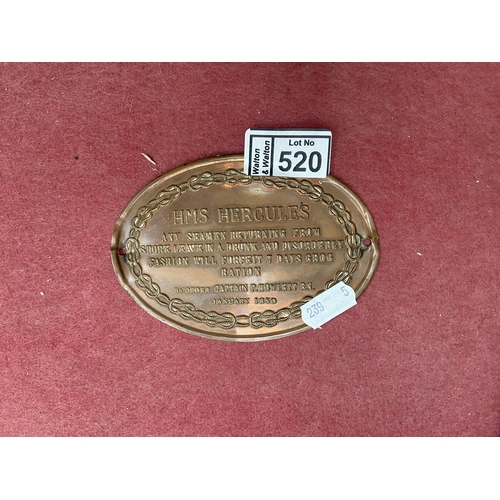 520 - HMS Hercules plaque